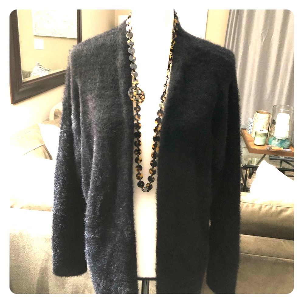 Ann Taylor LOFT Fuzzy Black Cardigan! 💕